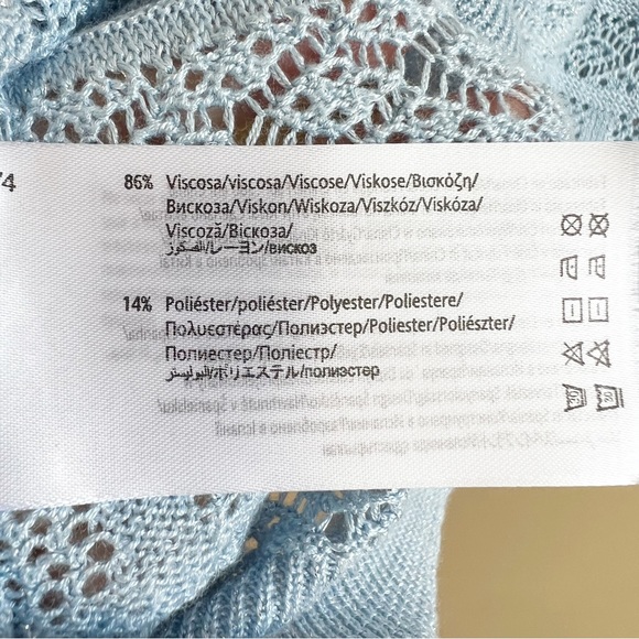 MAYORAL Girls powder blue pointelle sweater in size 14 - Picture 4 of 6